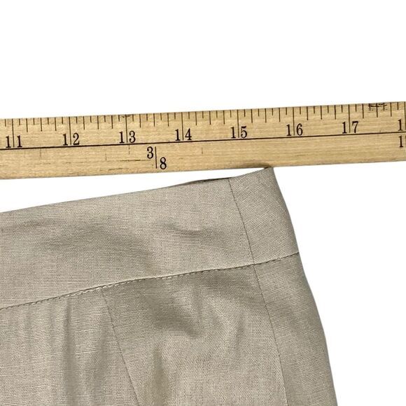 Chadwicks Of Boston Linen Pencil Skirt Women Sz 8 Beige Summer Breathable Career - Picture 10 of 14